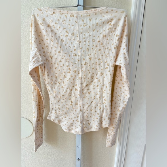 NWOT - Free People Billie Printed Layering Top in Tea Combo - Size XS - Picture 6 of 7
